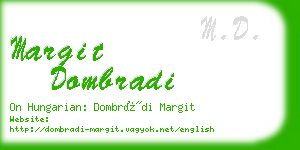 margit dombradi business card